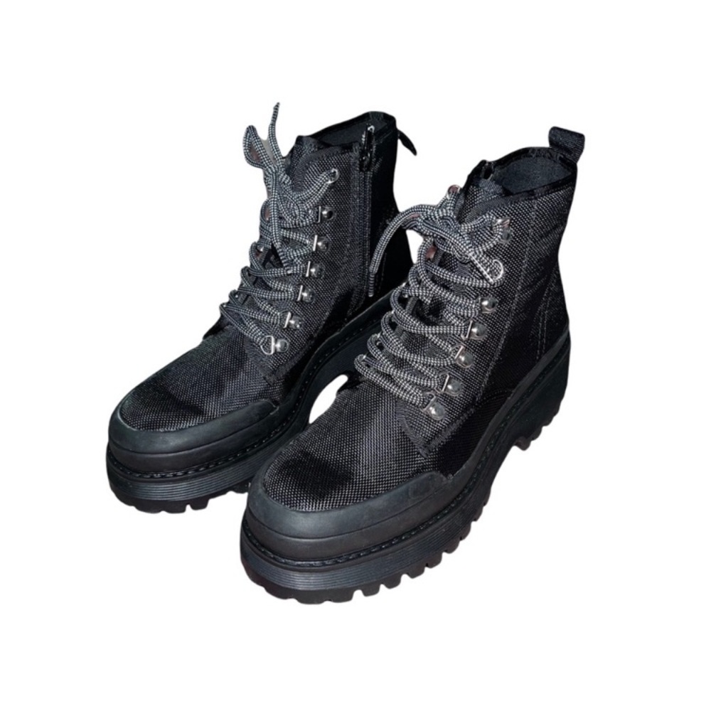 Steve Madden Black Combat Boots